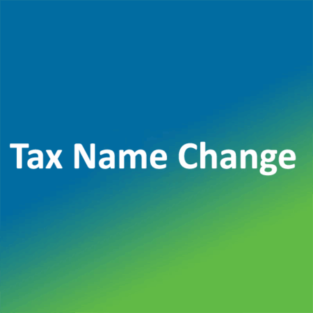 In-Tax Name Change by Area